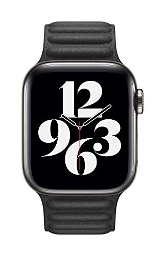 Image of Apple Watch Band - Leather Link (40mm) - Black - Medium /Large