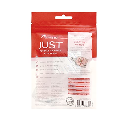 Petisco Saudável JUST - Cubos de Frango P, 55g