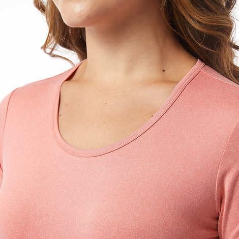 32 Degrees Ladies' Cool Tee, Short Sleeve Scoop Neck, 3-Pack (US, Alpha, Medium, Regular, Regular, White/HT Light Blue/HT Pink) - Image 2