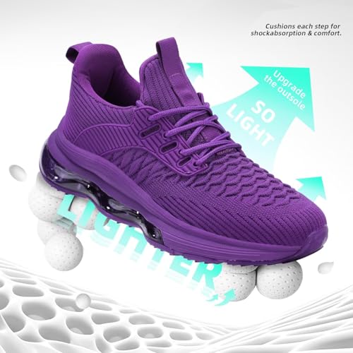 Image of Womens Slip On Walking Shoes Air Running Casual Fashion Tennis Sneakers Comfortable Non Slip Work Athletic Trainers