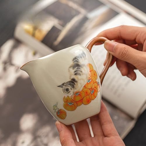 Taza de cerámica Fairness de 240 ml para servir el té sin derrames ni quemaduras 2