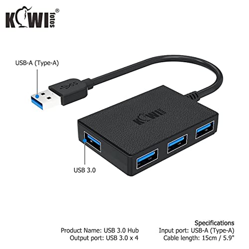 USB Hub 3.0 Portable 4-Port USB Splitter Multi USB Port Expander Ultra-Slim USB Adapter for MacBook Desktop(Style 1,Type A) - Image 3