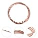 RUNROTOO Pure Copper Tubing 1.6mm Od X 0.6mm Id Bendable Soft Coil 5m Length Industrial Hvac Refrigeration Copper Tube for DIY Jewelry and Ac System