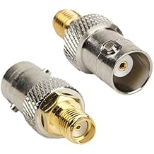2pcs RF Coaxial Coax Adapter SMA Female to BNC Female
