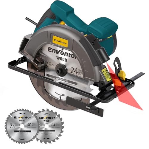 ENVENTOR Circular Saw Corded, 11A Electric Circular Saws 7-1/4-Inch with