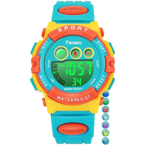 Image of Kids Watch Digital for Boys-Waterproof Kids Sports Watch with Light, Alarm&Snooze,Stopwatch Military Design Silicone Band Gift for Birthdays,Christmas Outdoor Activities(8+ Years)