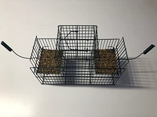 JAULA TRAMPA BALANCÍN PAJAROS VERDE