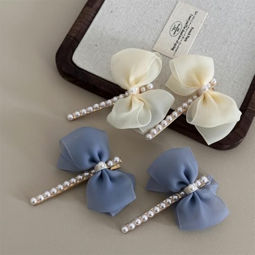 Pinces à cheveux en perles et métal au design haute couture - 3