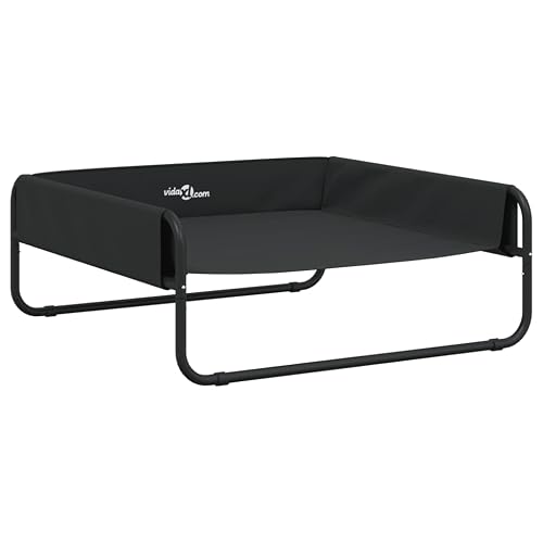 vidaXL Cama elevada para Perros Tela Oxford y Acero Gris Antracita
