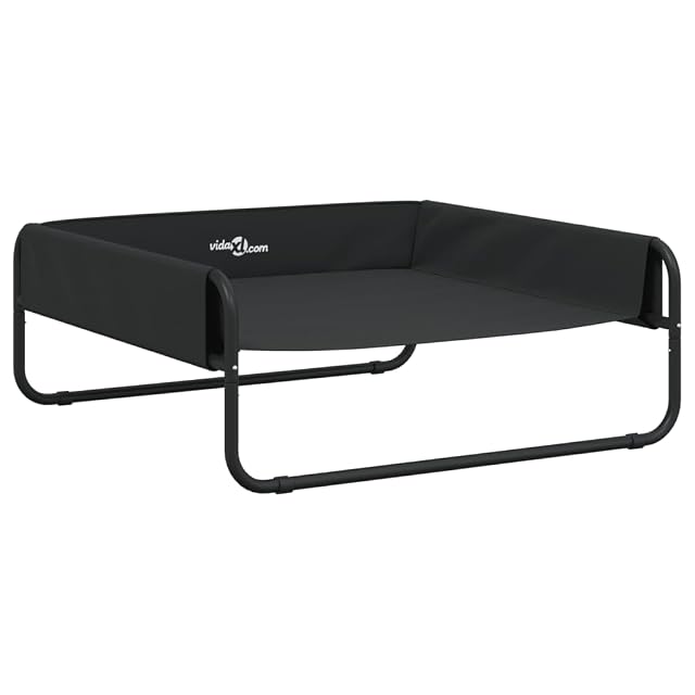 vidaXL Cama elevada para Perros Tela Oxford y Acero Gris Antracita