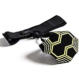 POFET Fußball-Solo-Fähigkeitstraining, Trainingshilfe, Fußball-Tritttrainer, Sporttrainingsgerät, Trainingshilfe, Fußball-Fähigkeiten für Kinder und Erwachsene (gelb und schwarz)