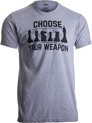 Ann Arbor T-shirt Co. Mens Funny Chess Player Gift Humor Shirt- Grey XL