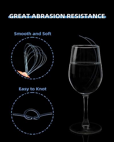 Image of BLUEWING Monofilament Fishing Line Clear Mono Fish Wire Thin Diameter String 6-400 lbs, 50-3000 Yards