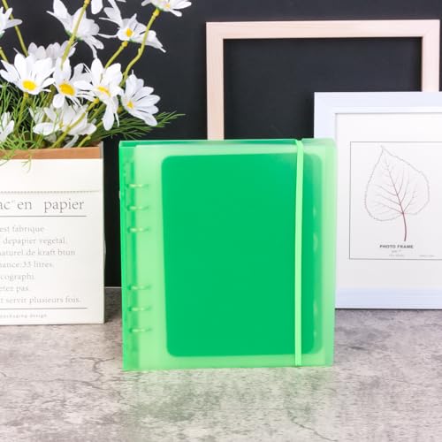 Image of UNIMEIX 12 Pcs Magnetic Sheets for Die Storage with 1 Binder Cover, Stamp and Die Storage Pockets Die Cut Storage for Card Making Supplies(0.8 mm Thickness, Green)