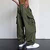 Mens Baggy Cargo Pants Loose Fit Multi-Pockets Str... #4