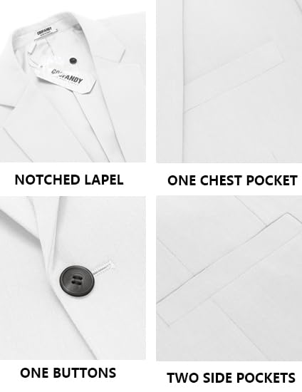 Image of COOFANDY Mens Casual Blazer Slim Fit Suit Jacket One Button Sport Coats | Lightweight Blazer,Real Welt Pocket,Business Casual Wear,Wedding,Prom,Date,Party