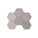 Aspect Peel and Stick Backsplash 12inx4in Honeycomb Stainless Matted Metal Tile Sample for Kitchen and Bathrooms