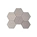 Aspect Peel and Stick Backsplash 12inx4in Honeycomb Stainless Matted Metal Tile Sample for Kitchen and Bathrooms