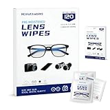 Third-Generation Lens Wipes, 120 Count, Individually Wrapped Pre-Moistened Cleaning Wipes for Eye Glasses, Camera Lens Cleaner, Streak-Free Scratch-Free Screen Cleaning for Phone, Sunglasses, Laptop