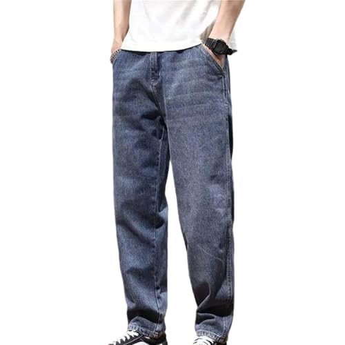 Men's Vintage Jeans Straight Denim Pants Baggy Cowboy Loose Fit Wide Leg Washed Casual Trousers