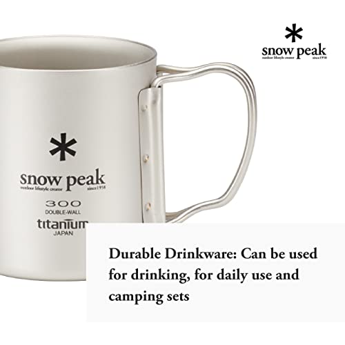 Snow Peak Double Wall Titanimum Insulated Mug, Lightweight, Durable, Camping, 300ml - Image 3
