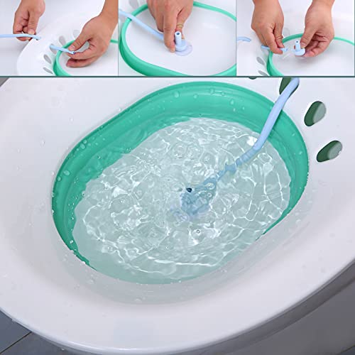 Sitz Bath For Toilet Seat- Soothes Hemorrhoids & Perineum, Suitable For Pregnant Women, Postpartum Care, Yoni Steam Seat For Toilet - Collapsible, Soaked Steam Relief Of Vaginal/Anal Inflammation #TOP3