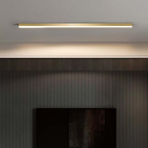 Plafonnier LED moderne or 60cm dimmable avec télécommande pour salon