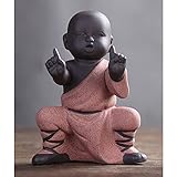 ★ Estas estatuas de Kung Fu Buddha son muy tranquilas y guapas. Pequeño y fácil de encajar en una esquina. Auténticamente y vívidamente detallado para agregar vigor y vida natural a su hogar.