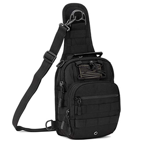 IDOGEAR Tactical Sling Bag Pack Small EDC Molle Assault Military Army Shoulder Backpack