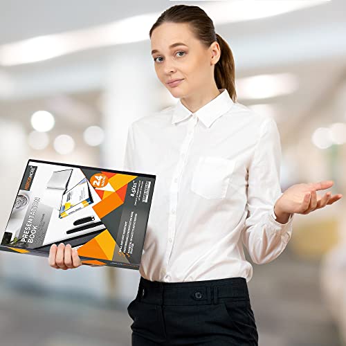 2 Pack of Presentation Folder, 24 Pocket Presentation Display Book (Black) with Plastic Sleeves, 48 Pages Capacity for 8.5" X 11" Sheet Size Paper, Portfolio and Sheet Protector Binder by Performore - Image 7
