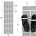 Simple Houseware 24 Pockets - Crystal Clear Over The Door Hanging Shoe Organizer, Gray (64'' x 19'')