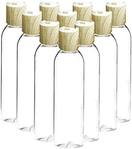 Grand Parfums Botellas dispensadoras vacías de plástico transparente PET CosmoBullet de 6 onzas, para gel, jabón de manos de champú, acondicionador.