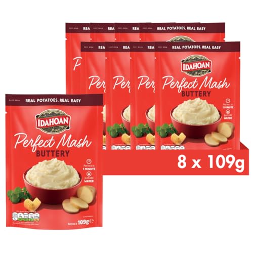 Idahoan Buttery Potato Mash Potatoes Pack of 8 x 109g
