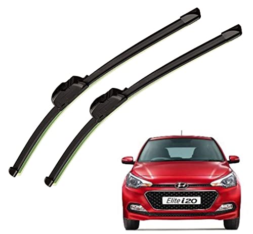 Image of Auto Hub Car Wiper Blades Compatibility With Hyundai Elite i20 - Set of 2 Pcs (D-24,P-16)