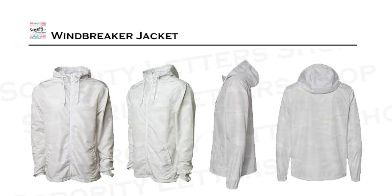 Sorority Letters Shop University of North Texas Lightweight Windbreaker Jacket embroidered with UNT4