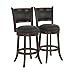 Boraam Augusta Bar Height Swivel Stool, 29-Inch, Cappuccino, 2-Pack