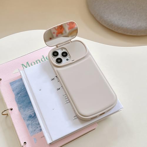 Support portable et miroir pour iPhone 12 Pro Max, l'étui camel idéal pour vos retouches maquillage