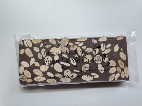 Turrón de Chocolate con Leche con Almendras Marconas 40% - Juan Verdú Sirvent (200g)