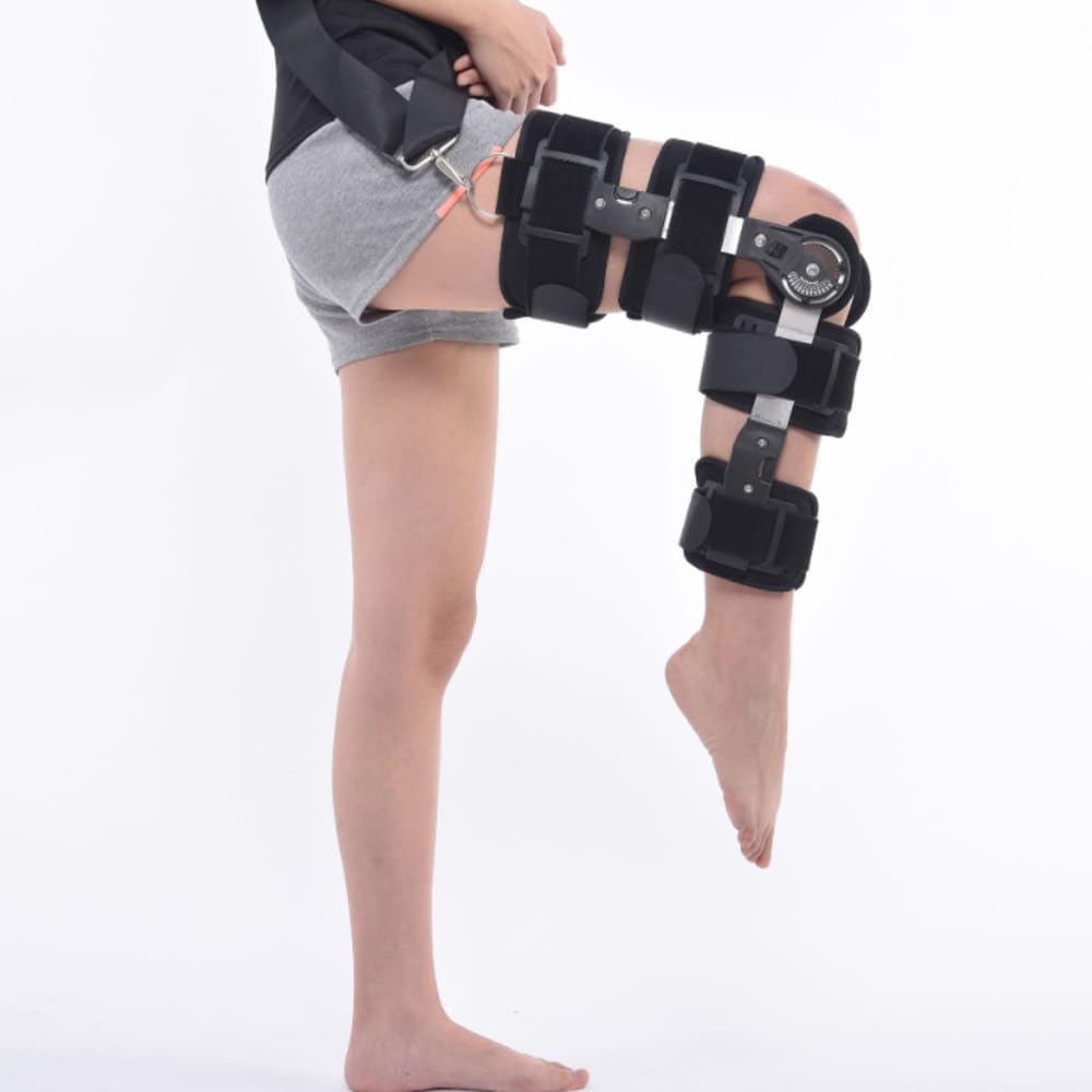Regulowana, oddychająca orteza stawu kolanowego, szyna ortopedyczna na nogę, pooperacyjne urządzenie do treningu rehabilitacji chodu,M