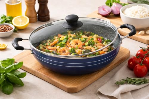 Sartén Kadai antiadherente con tapa de vidrio 2.2 L miniatura 3