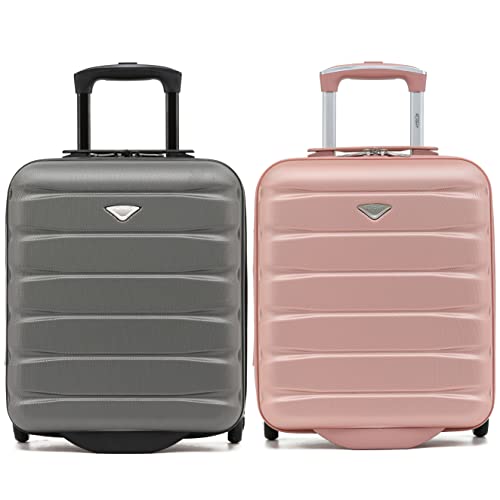 Flight Knight Koffer Leichter 2-Rad-ABS-Hartschalenkoffer Handgepack Zugelassen Fur 100 Fluggesellschaften British Airways, Ryanair & EasyJet Zugelassenes Kostenloses Handgepack