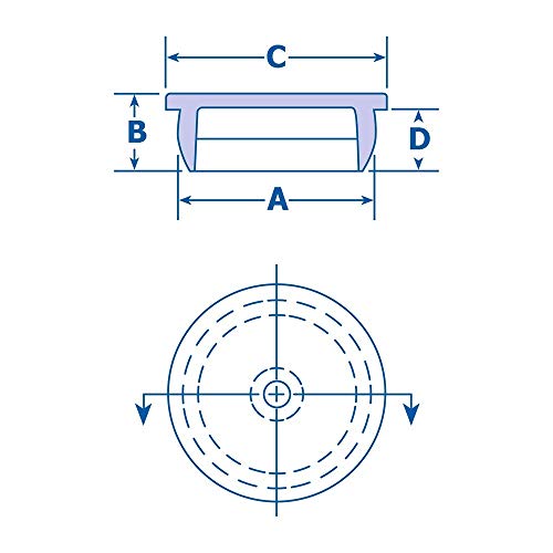 Barrel Plugs with Flanges - Barrel Plug With Flange - For Threads: M18x1.5 Fine Metric Length 0.315