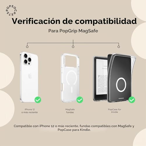 PopSockets Grip MagSafe Electric Blue Soporte Magnético Transparente para Teléfono Móvil 5