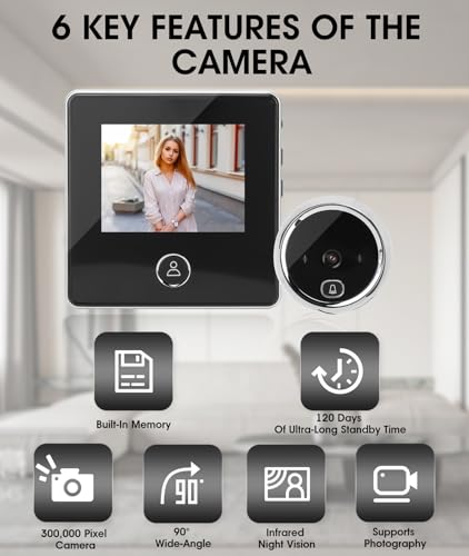 Irosiy DIGITAL PEEPHOLE DOOR VIEWER 2.8In Digital Door Viewer Peephole Camera thumb #4