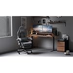 Dowinx Gaming Chair Fabric with Pocket Spring Cushion, Massage Game Chair Cloth with Headrest, Ergonomic Computer Chair with Footrest 290LBS, Black - Image 2