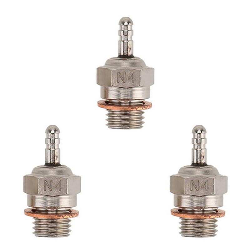 XILENY car Part 3X N4 Glow Plug Spark Plug for 1/10 Hpi Hsp Rc Car Boat car Part