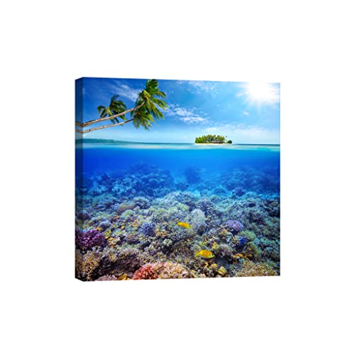 Tableau nature luminescent 80x80 DCL335-1 : une œuvre d'art phosphorescente premium