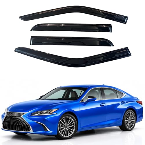 Image of IG Window Visors Fit for 2019-2025 Lexus ES300h ES350, Out-Channel Rain Guards Vent Wind Deflectors 4PC, Car Accessories for 2019-2025 Lexus ES Series