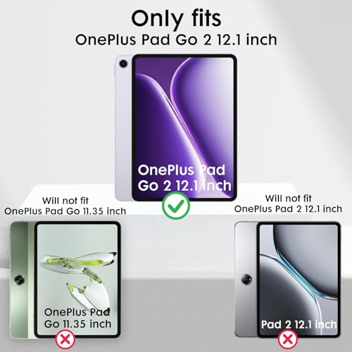 Image of Robustrion Cover for OnePlus Pad Go 2 12.1 inch Cover Case, Trifold Cover Case for OnePlus Go 2 Tablet Cover [Auto Sleep Wake Support] - Eiffel