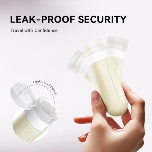 Image of DEPOZA 18 Pack Travel Size Toiletry Containers Sets, BPA Free Silicone Travel Bottles with Leak Proof Caps, TSA Approved for Shampoo, Conditioner, Lotion, Soap and Essential Accessories (Mix)